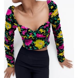 Zara Floral Crop Top